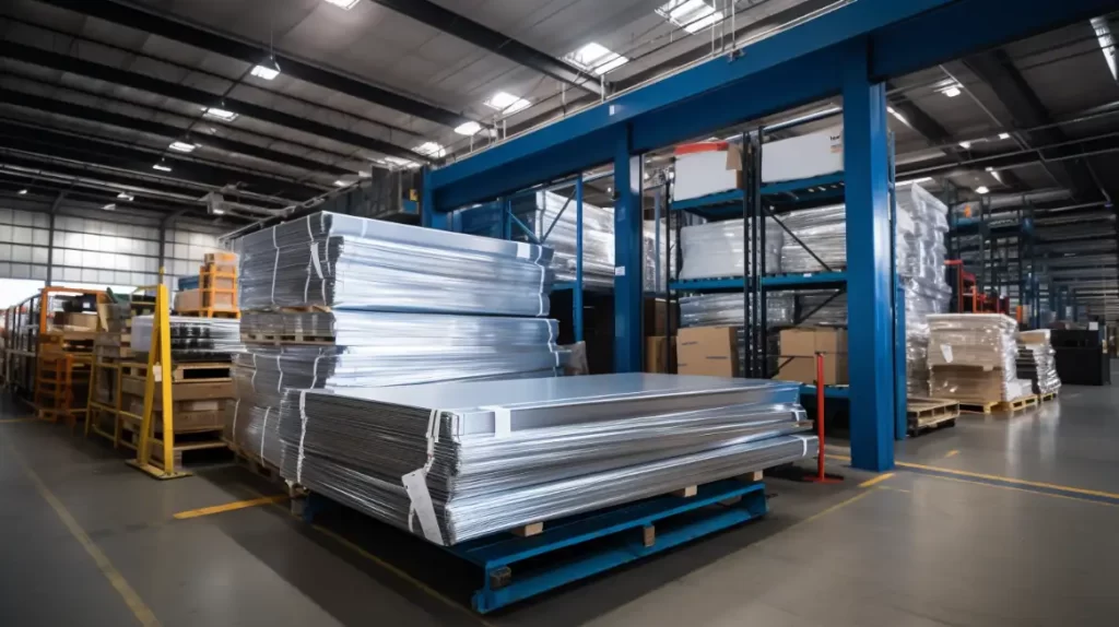 sheet metal materials are safely stored