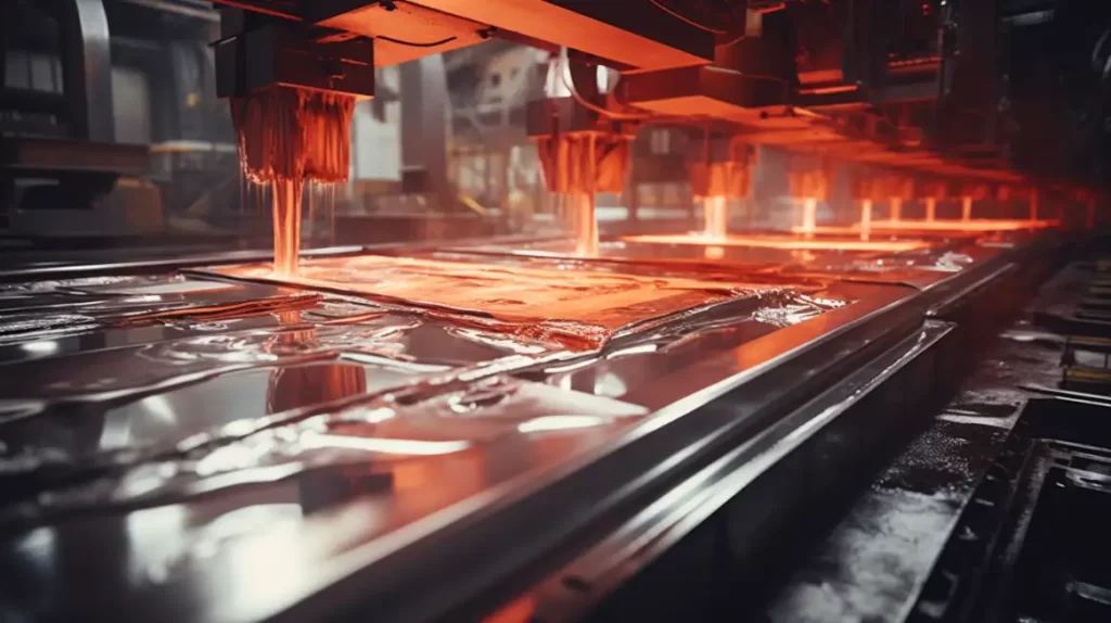 Processus de production d'aluminium de finition d'usine