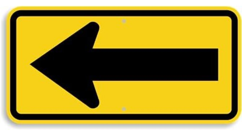 Directional Metal Sign