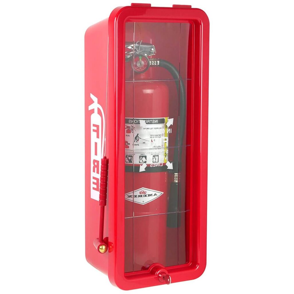 Feuerlöschdecke Schrank mit Emergency Break Glass