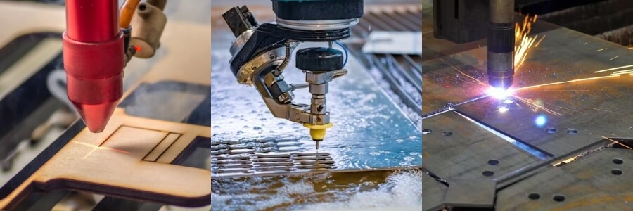 Laser Cutting vs. Waterjet Cutting vs. Plasma Cutting