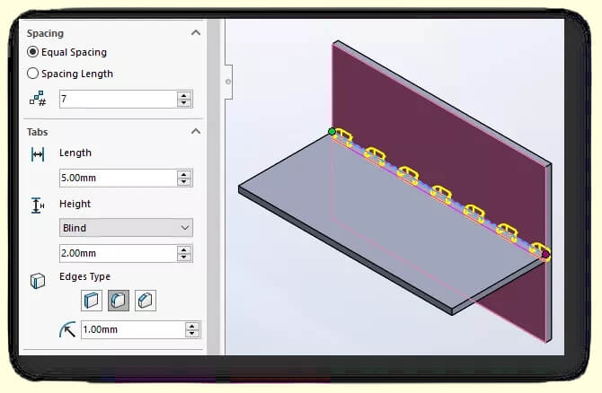 CAD Slots and Tabs in Sheet Metal Fabrication