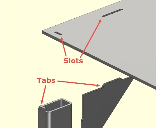 Slots and Tabs in Sheet Metal Fabrication