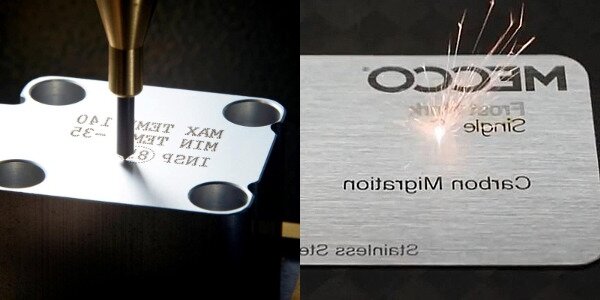 marcado por micropercusión vs marcado por láser