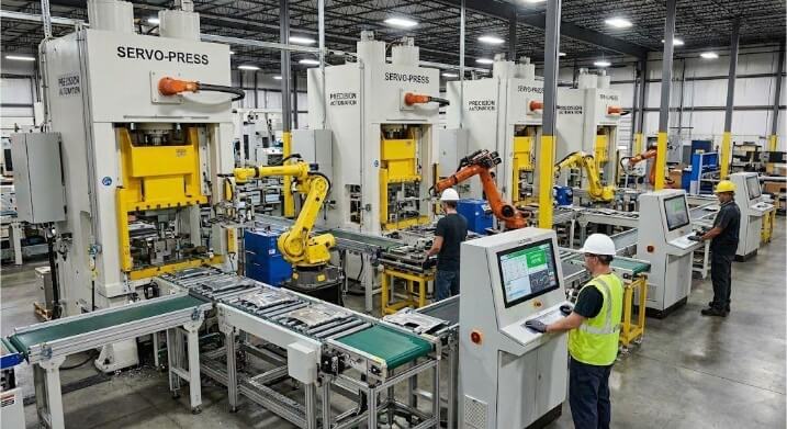 Servopresse in moderner Montagelinie